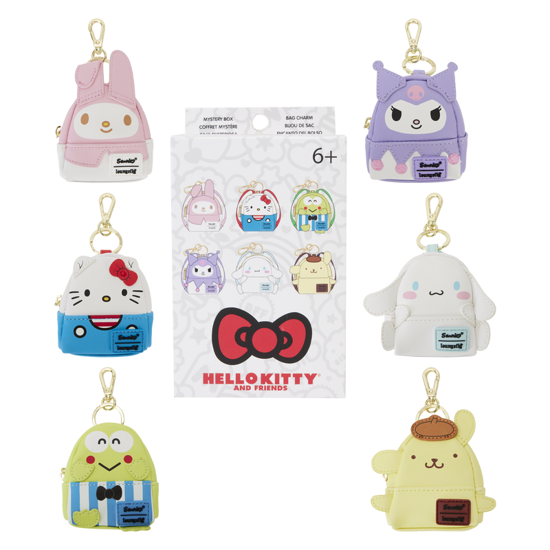 HELLO KITTY 50TH ANNIVERSARY MYSTERY BOX BACKPACK KEYCHAINS