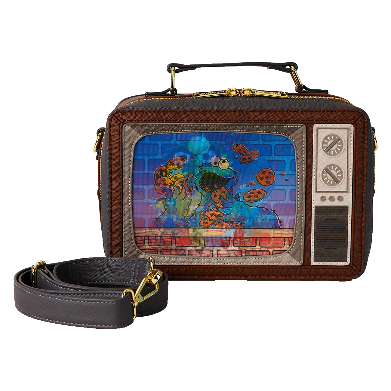 Sesame Street Lenticular Retro Tv Crossbody Bag