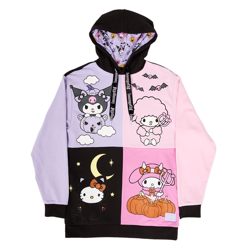 KUROMI AND MY MELODY HALLOWEEN HOODED SWEATSHIRT