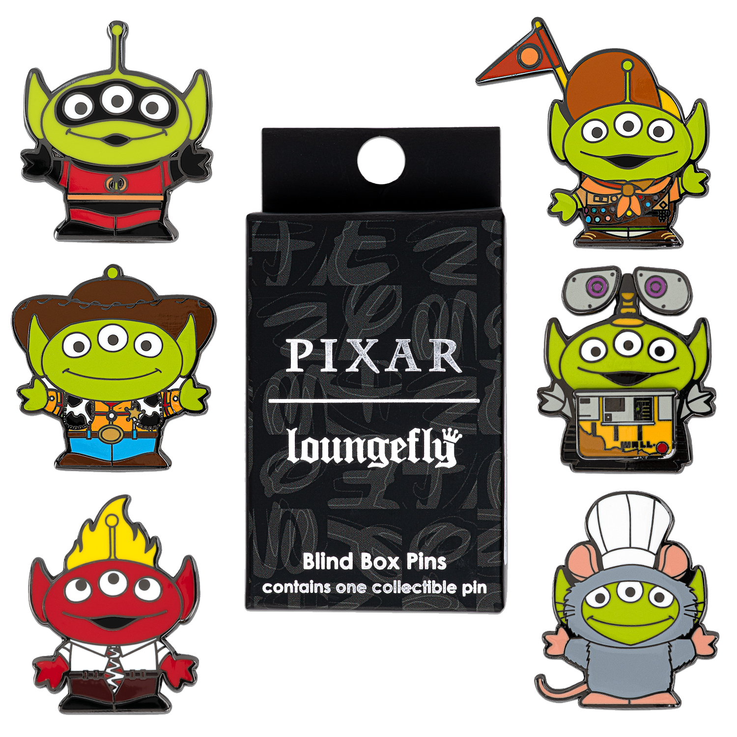 Pixar Loungefly Enamel Pins Finding Nemo Fish Tank Buddies Display