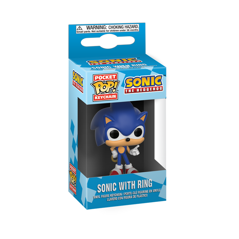 SONIC WITH RING - SONIC THE HEDGEHOG POP! KEYCHAIN