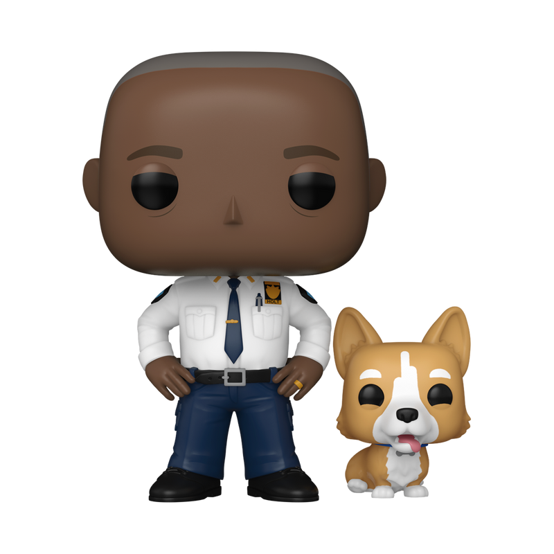 CAPTAIN RAY HOLT WITH CHEDDAR - BROOKLYN NINE-NINE