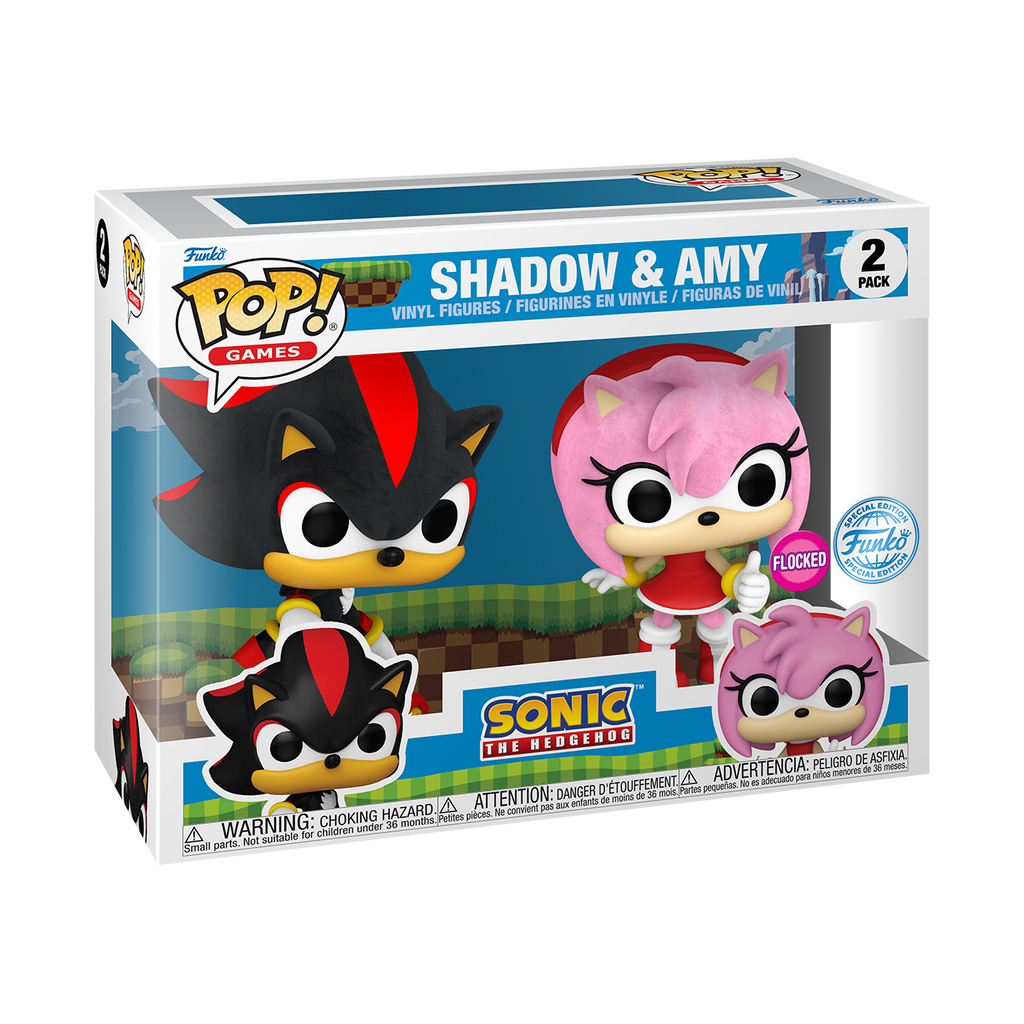 Shadow And Amy (Flocked) - Sonic The Hedgehog Pop! 2-Pack (Exc)