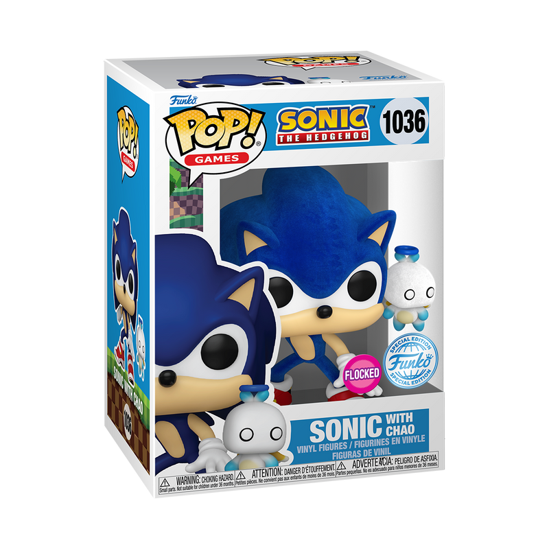 SONIC WITH CHAO (FLOCKED) - SONIC THE HEDGEHOG