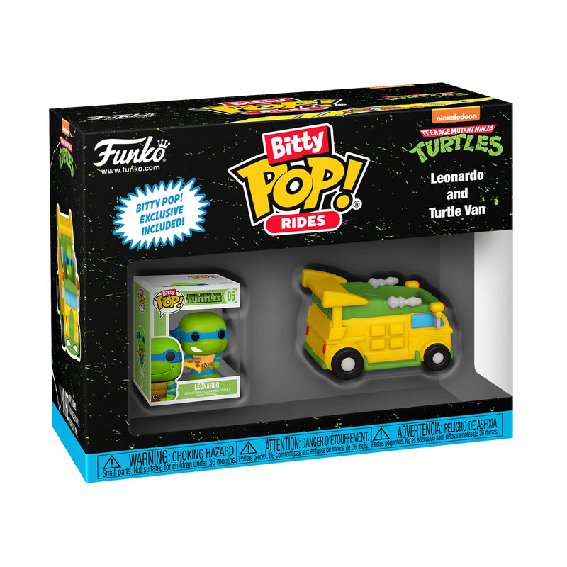 BITTY POP! RIDES LEONARDO AND TURTLE VAN