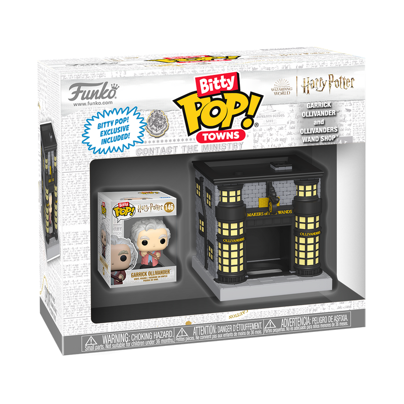 BITTY POP! TOWN GARRICK OLLIVANDER AND OLLIVANDERS WAND SHOP - HARRY POTTER