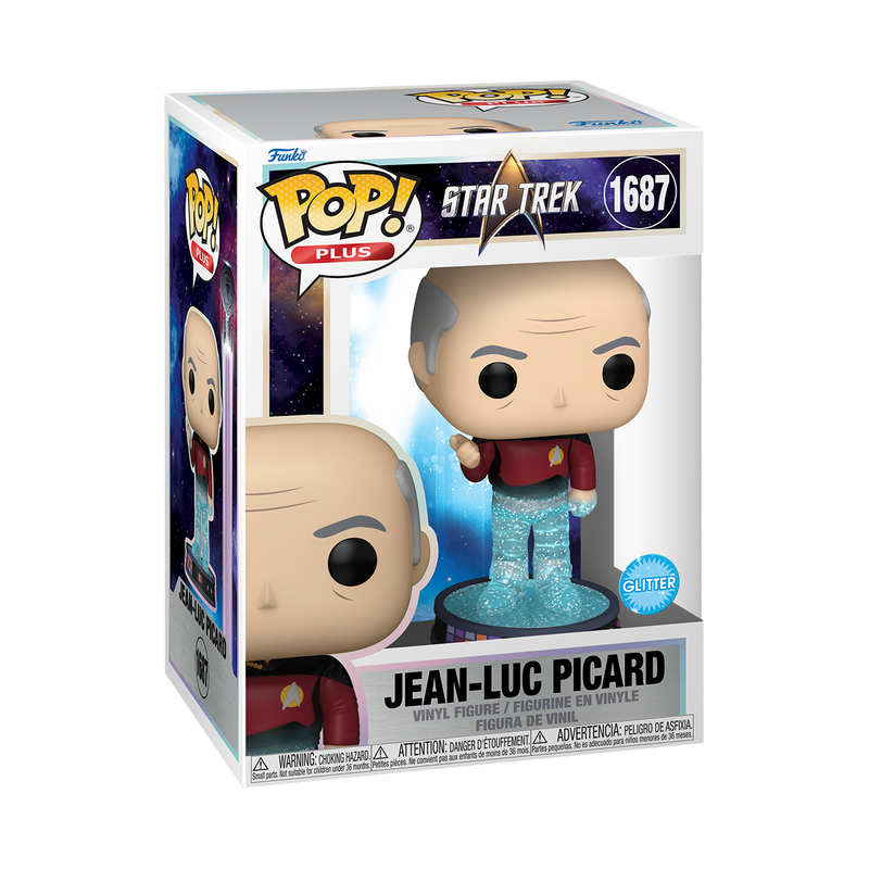 JEAN-LUC PICARD ON TRANSPORTER PLATFORM (GLITTER) - STAR TREK