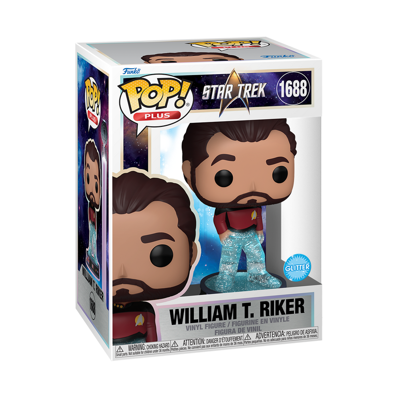 WILLIAM T. RIKER ON TRANSPORTER PLATFORM (GLITTER) - STAR TREK