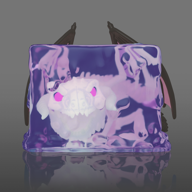 GELATINOUS CUBE WITH DRACOLICH - DUNGEONS AND DRAGONS