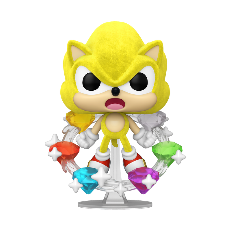 SUPER SONIC WITH EMERALDS (FLOCKED) - SONIC THE HEDGEHOG