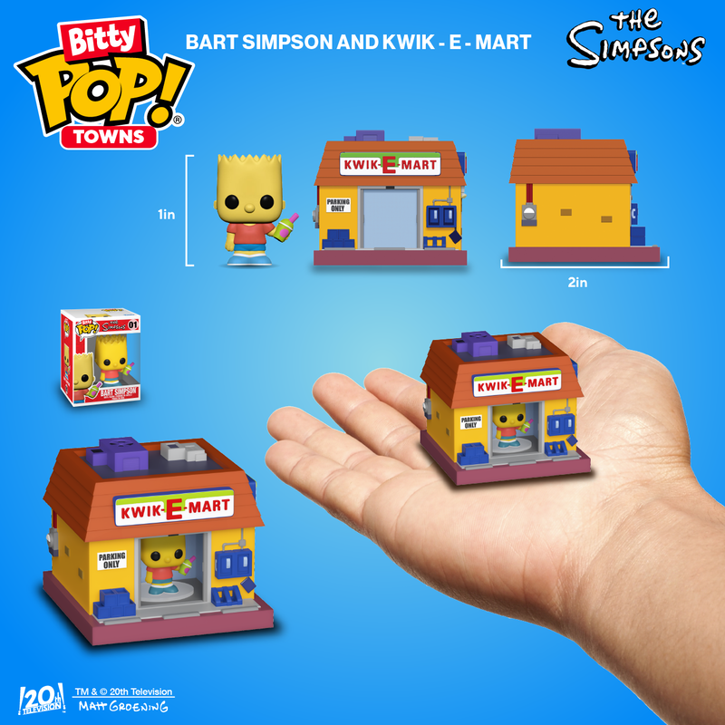 BITTY POP! TOWN BART SIMPSON AND KWIK-E-MART - THE SIMPSONS