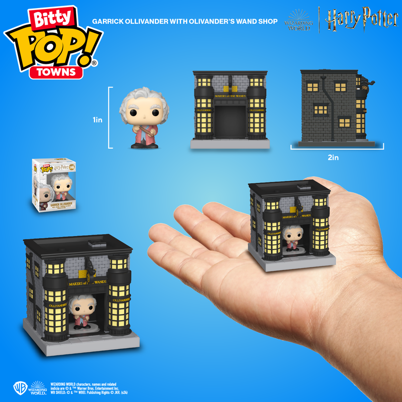 BITTY POP! TOWN GARRICK OLLIVANDER AND OLLIVANDERS WAND SHOP - HARRY POTTER