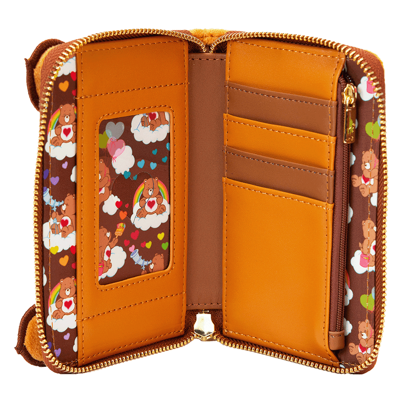 TENDERHEART BEAR GLOW ZIP AROUND WALLET - CARE BEARS