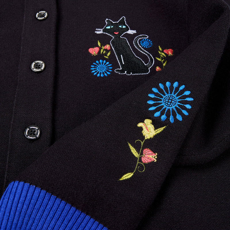 CORALINE CAT COLLARED CARDIGAN - LAIKA
