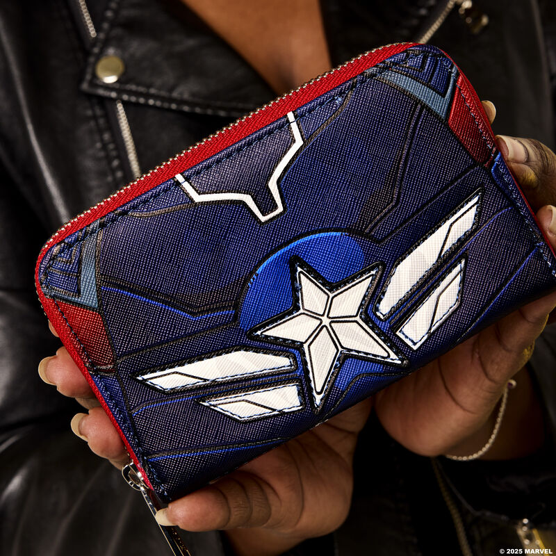 BRAVE NEW WORLD ZIP AROUND WALLET - CAPTAIN AMERICA