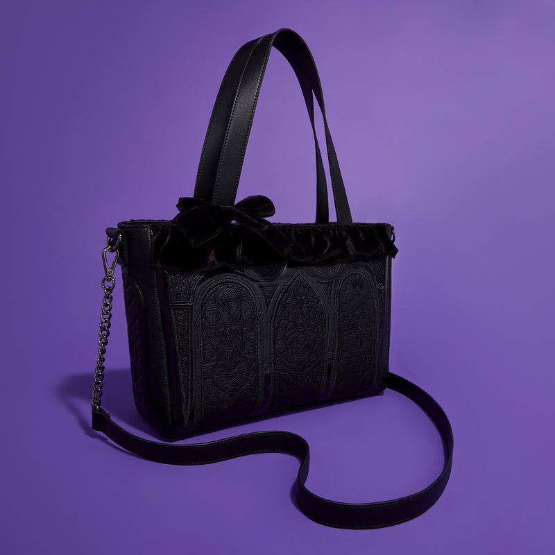 DISNEY VILLAINS BLACK VELVET TOTE BAG