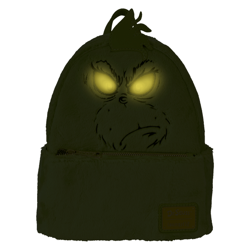 PLUSH GRINCH LIGHT UP COSPLAY MINI BACKPACK - DR SEUSS