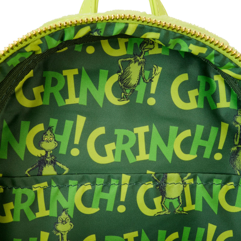 PLUSH GRINCH LIGHT UP COSPLAY MINI BACKPACK - DR SEUSS