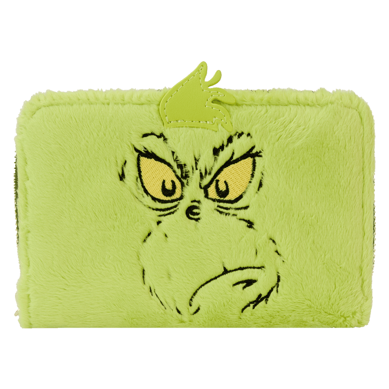 PLUSH GRINCH GLOW COSPLAY ZIP AROUND WALLET - DR SEUSS