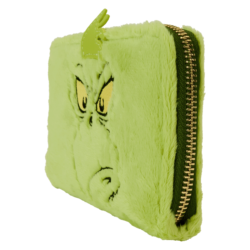 PLUSH GRINCH GLOW COSPLAY ZIP AROUND WALLET - DR SEUSS