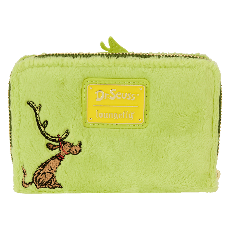 PLUSH GRINCH GLOW COSPLAY ZIP AROUND WALLET - DR SEUSS