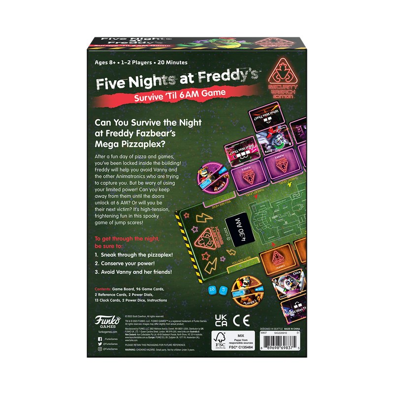 FIVE NIGHTS AT FREDDY'S SURVIVE 'TIL 6AM SECURITY BREACH EDITION