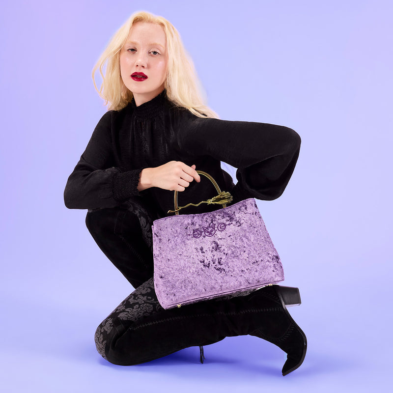 HOCUS POCUS VELVET BROOM HANDLE HANDBAG - DISNEY