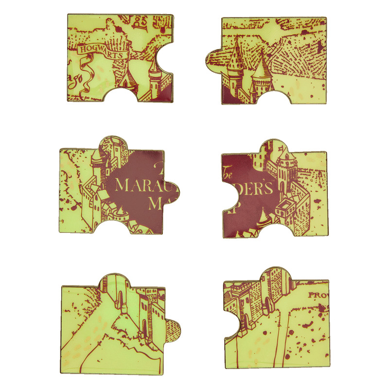 MARAUDERS MAP PUZZLE GLOW BLIND BOX PIN - HARRY POTTER