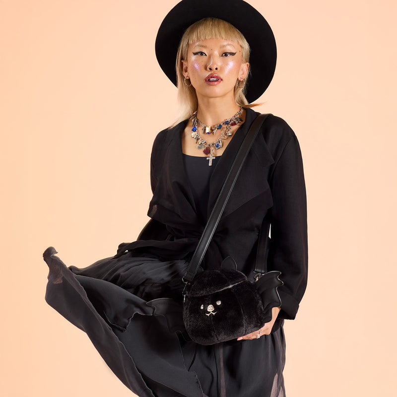 LOUNGEFLY FIGURAL BAT CROSSBODY BAG