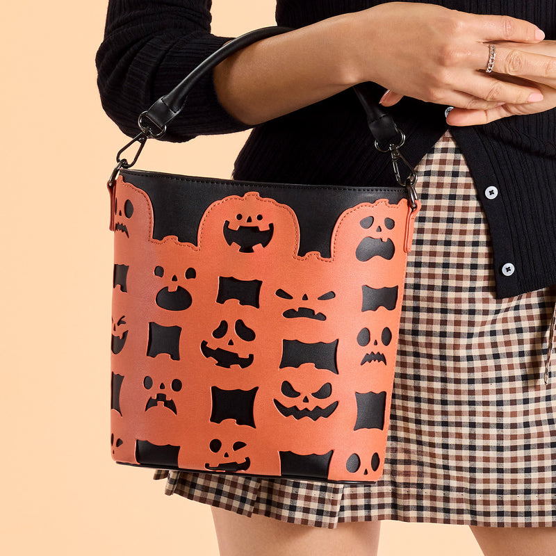 LOUNGEFLY FIGURAL PUMPKIN CROSSBODY BAG