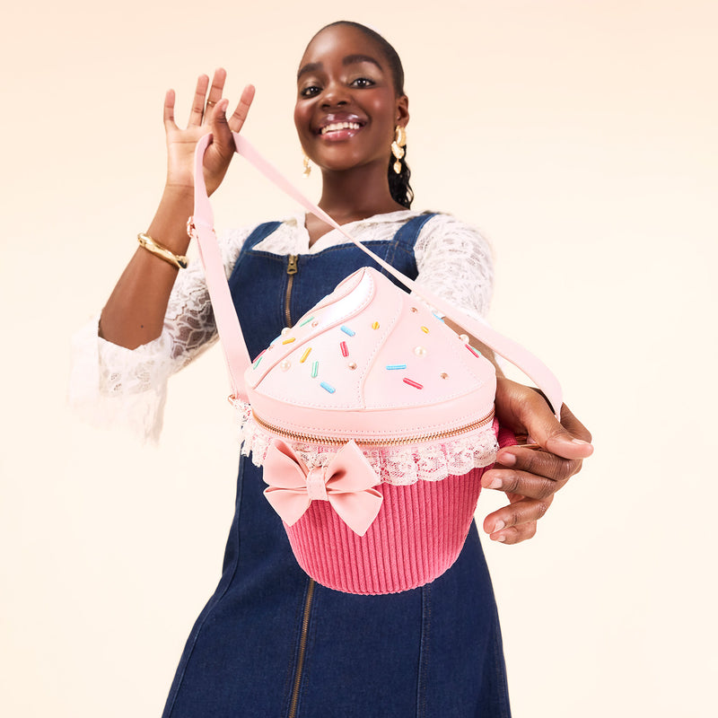 LOUNGEFLY FIGURAL CUPCAKE CROSSBODY BAG