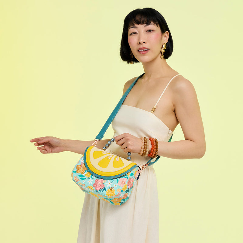 LOUNGEFLY LEMON FLORAL CROSSBODY BAG