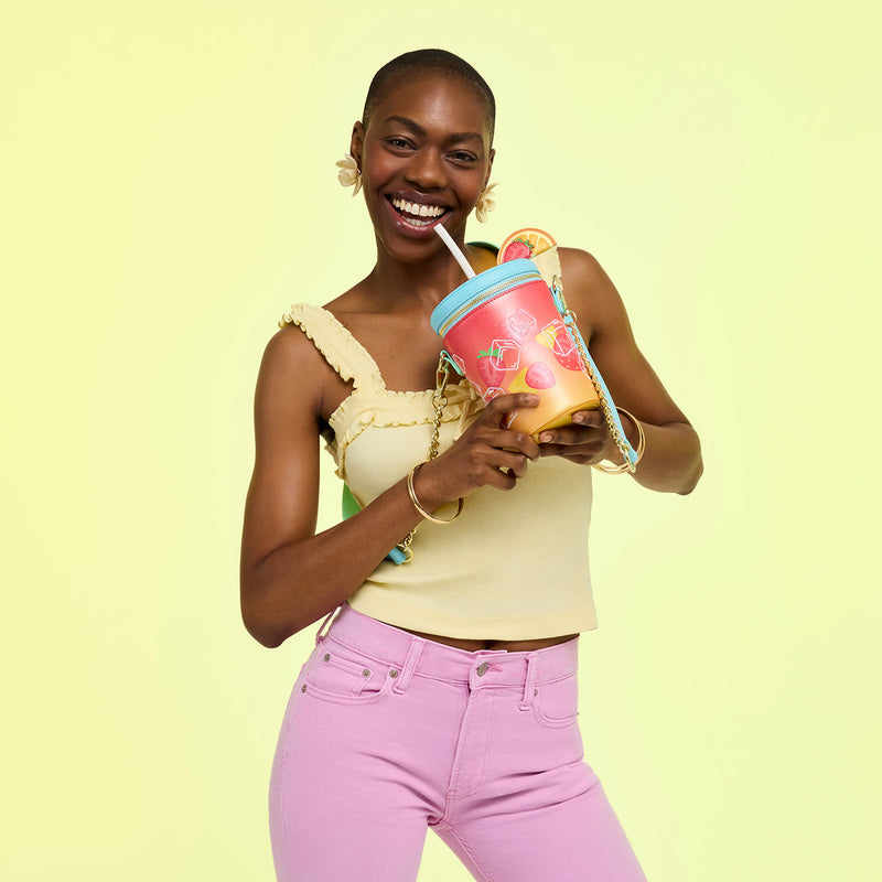 LOUNGEFLY TROPICAL DRINK CROSSBODY BAG