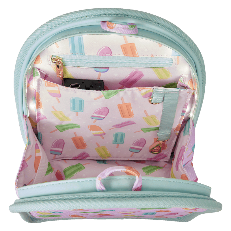 LOUNGEFLY POPSICLE LIGHT-UP MINI BACKPACK INSERT ORGANIZER