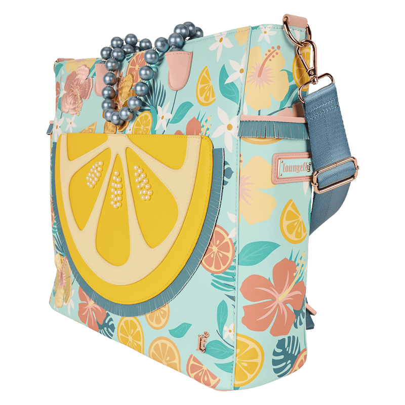 LOUNGEFLY LEMON FLORAL CONVERTIBLE TOTE BAG