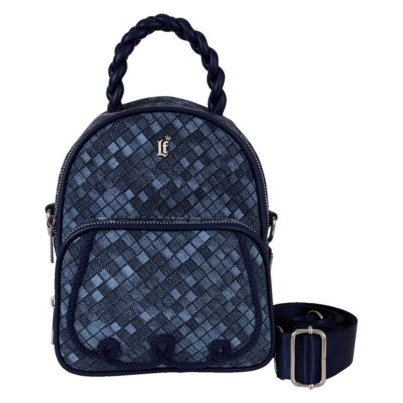 LOUNGEFLY DENIM COVERTIBLE MINI BACKPACK