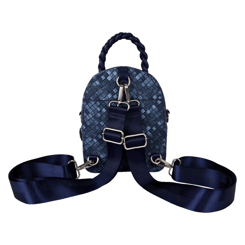 LOUNGEFLY DENIM COVERTIBLE MINI BACKPACK