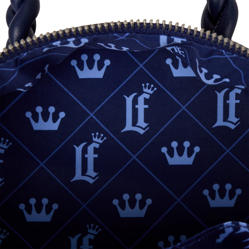 LOUNGEFLY DENIM COVERTIBLE MINI BACKPACK