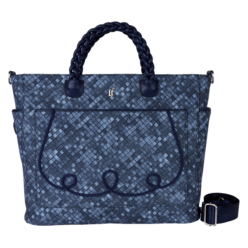 LOUNGEFLY DENIM CONVERTIBLE TOTE BAG