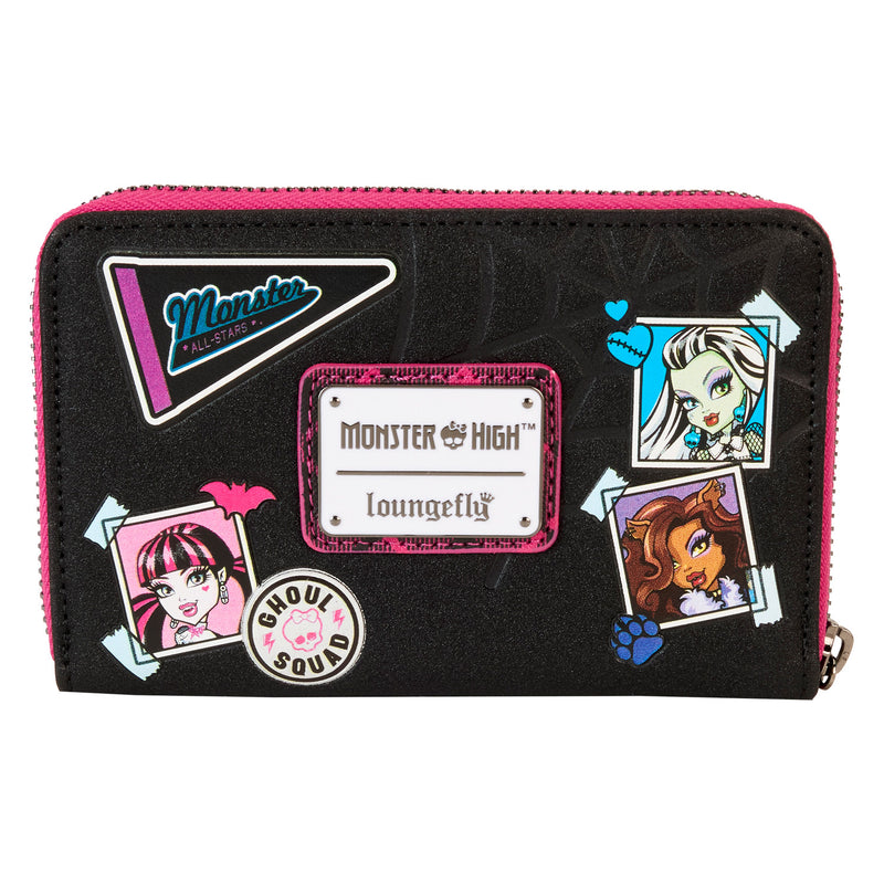 MONSTER HIGH CREST ZIP AROUND WALLET - MATTEL