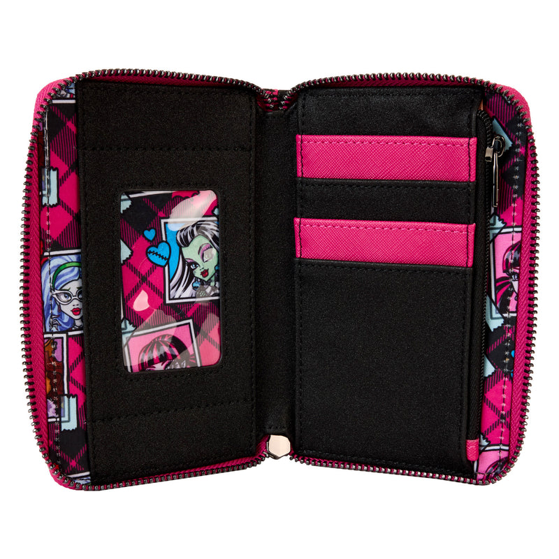 MONSTER HIGH CREST ZIP AROUND WALLET - MATTEL