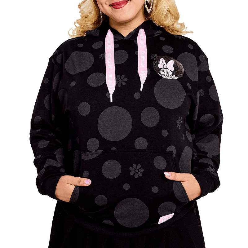 MINNIE ROCKS THE DOTS FLORAL UNISEX HOODIE