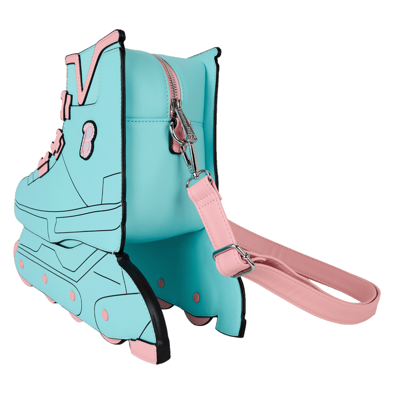 BLUE CLASSIC BARBIE FIGURAL SKATE CROSSBODY BAG - MATTEL