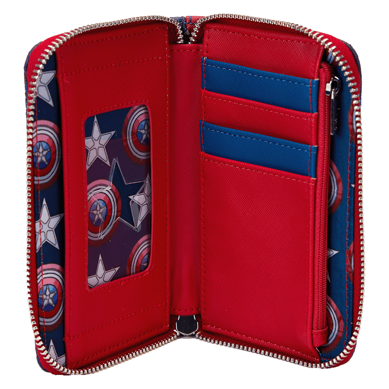 BRAVE NEW WORLD ZIP AROUND WALLET - CAPTAIN AMERICA