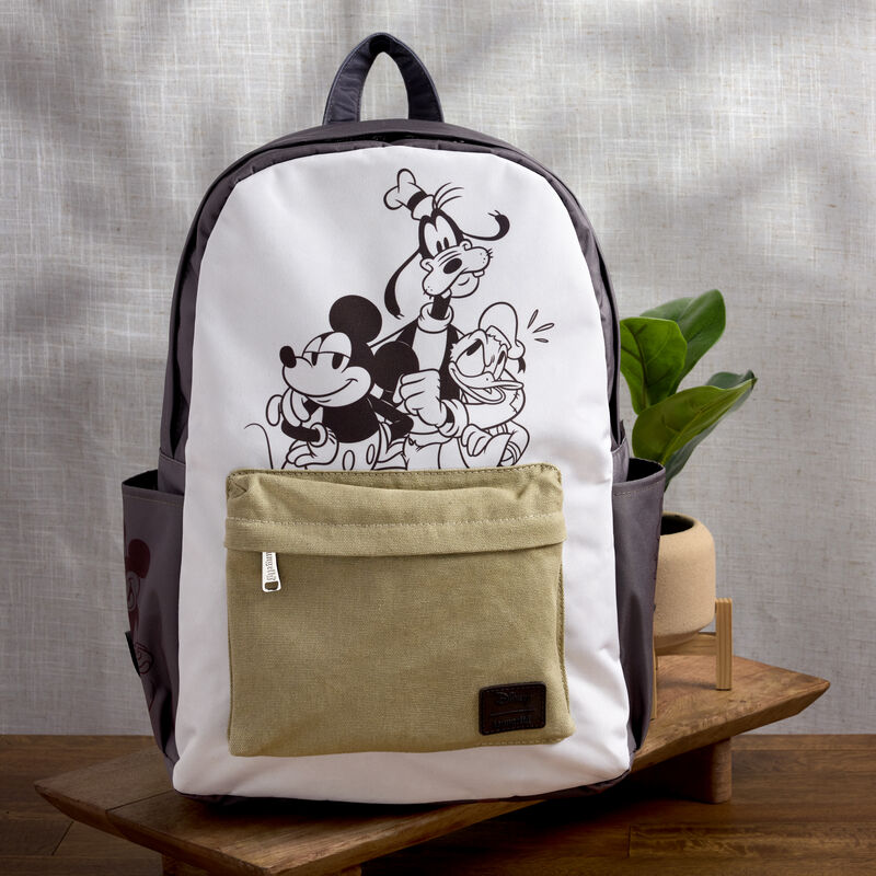 MICKEY AND FRIENDS CANVAS AND NYLON FULL-SIZE BACKPACK - DISNEY