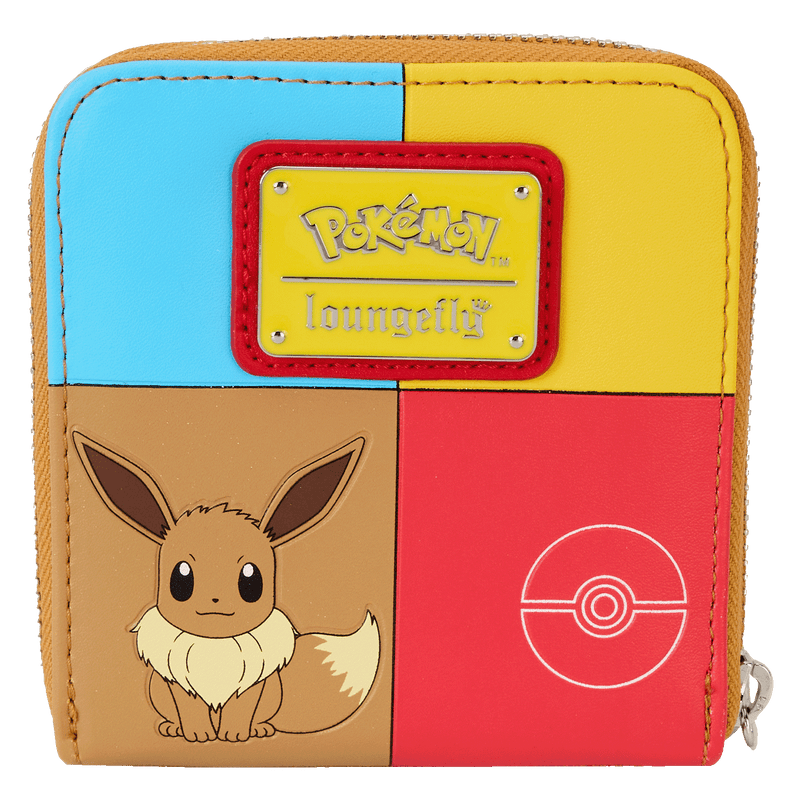 COLOUR BLOCK ZIP AROUND WALLET - POKÉMON