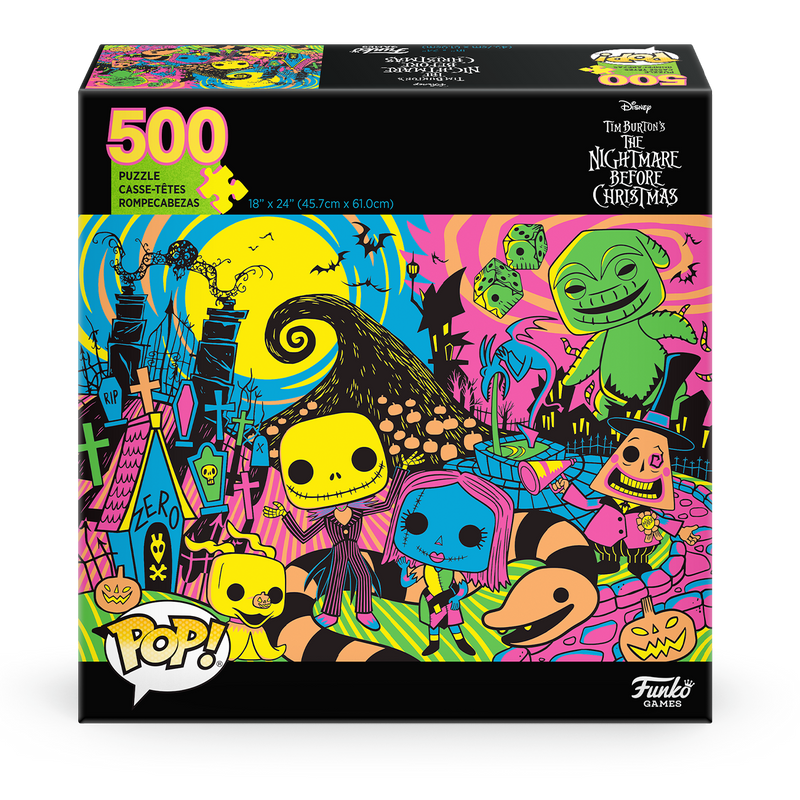 POP! PUZZLE - THE NIGHTMARE BEFORE CHRISTMAS BLACK LIGHT (500 PIECE)