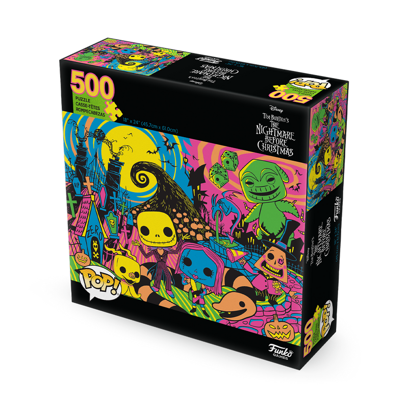 POP! PUZZLE - THE NIGHTMARE BEFORE CHRISTMAS BLACK LIGHT (500 PIECE)