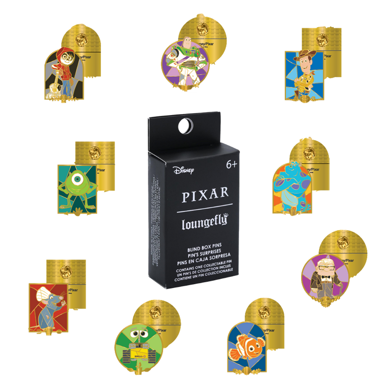 PIXAR CHARACTER STAINED GLASS BLIND BOX PIN - DISNEY