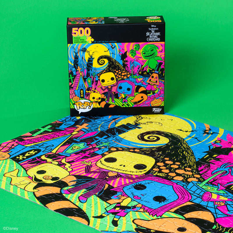 POP! PUZZLE - THE NIGHTMARE BEFORE CHRISTMAS BLACK LIGHT (500 PIECE)